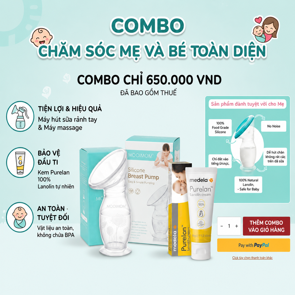 combo 1: Chăm sóc Mẹ và Bé toàn diện