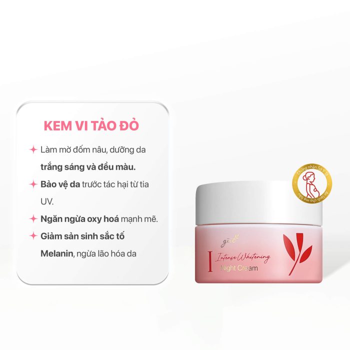 Kem Dưỡng Ẩm Trắng Da Cho Bà Bầu GUO Chiết Xuất Vi Tảo Đỏ Và Arubutin