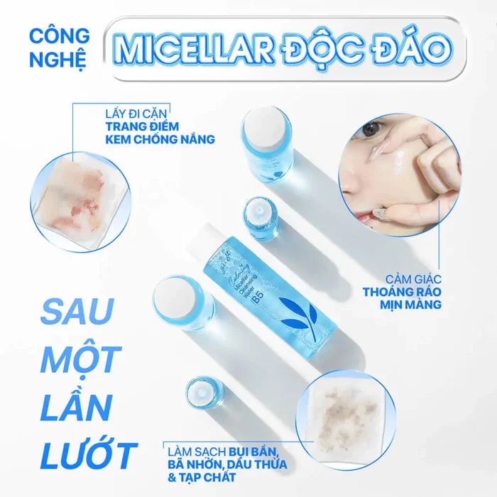 Nước Tẩy Trang Cho Bà Bầu B5 GUO Micellar Cleasing Water Sạch Sâu, Cấp Ẩm, Làm Dịu