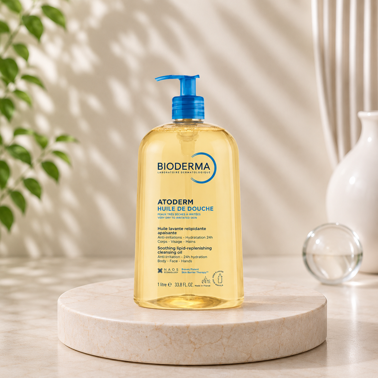 Bioderma Dầu Tắm Làm Sạch & Làm Dịu Da Khô Nhạy Cảm 1L