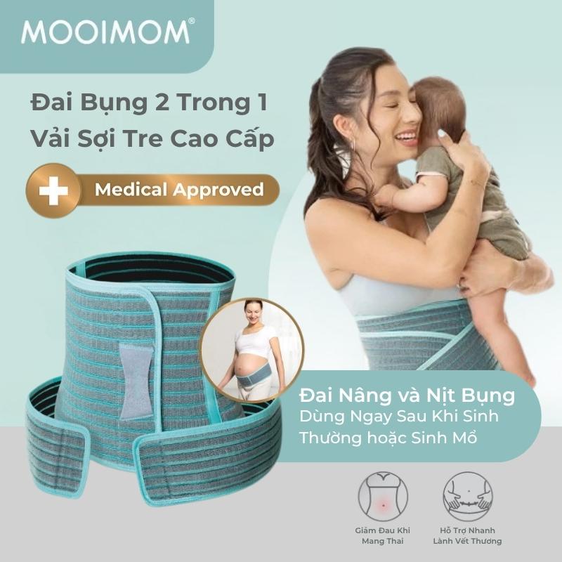 Đai hỗ trợ bụng 2 trong 1 vải sợi tre cao cấp