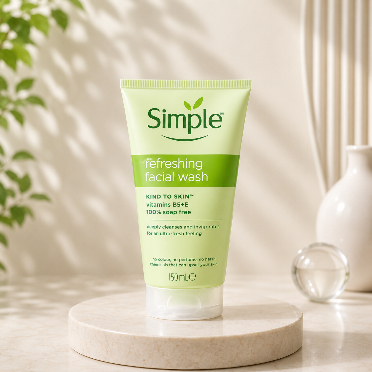 Simple Sữa Rửa Mặt Giúp Da Sạch Thoáng 150ml