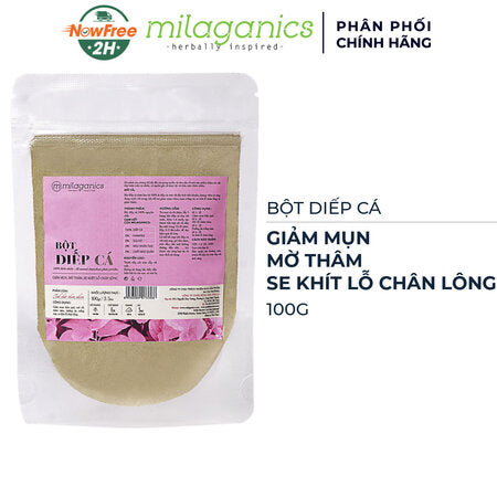 Milaganics Bột Diếp Cá Giảm Mụn Mờ Vết Thâm 100g