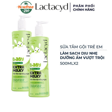 Lactacyd Sữa Tắm Gội Trẻ Em Dịu Nhẹ & Dưỡng Ẩm 500ml