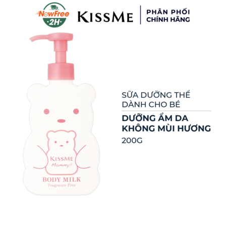 Kissme Sữa Dưỡng Thể Cấp Ẩm Không Mùi Hương Cho Bé 200g