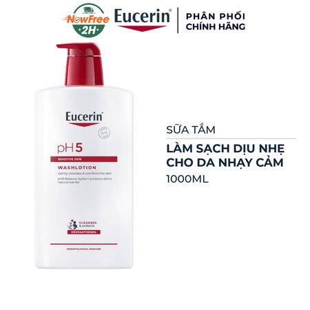 Eucerin Sữa Tắm Dịu Nhẹ Cho Da Nhạy Cảm 1000ml