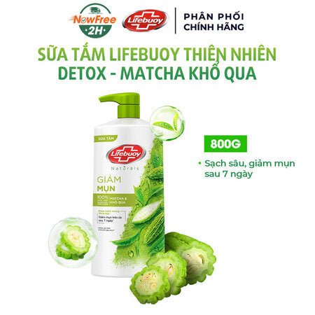 Lifebuoy Sữa Tắm Detox Matcha & Khổ Qua 800g
