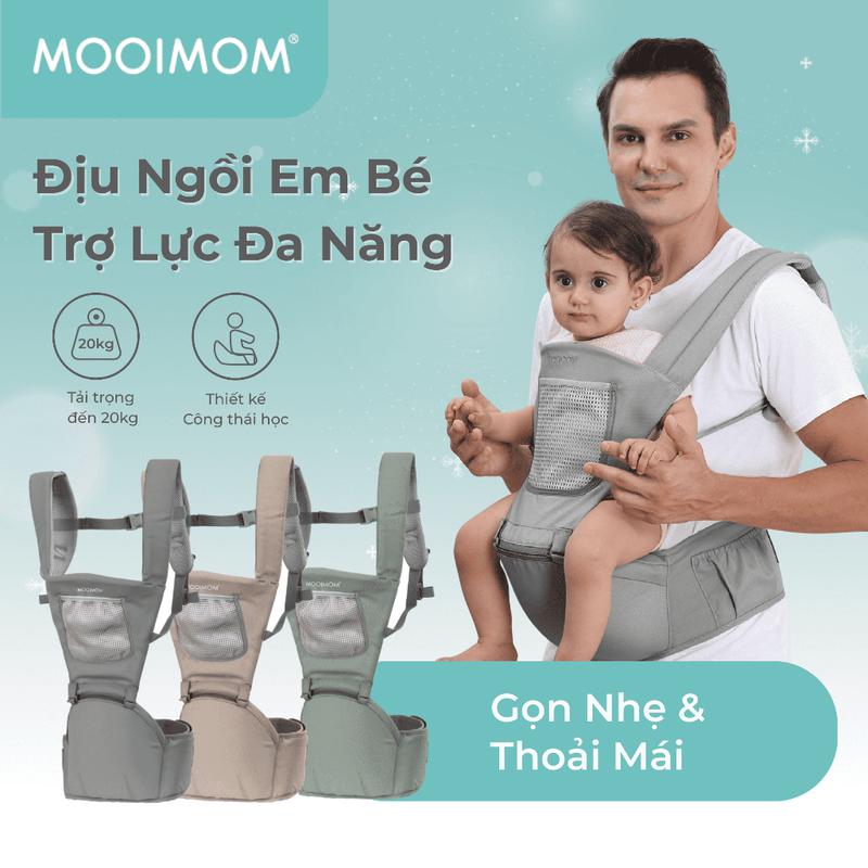 MOOIMOM Địu Ngồi Em Bé Siêu Nhẹ
