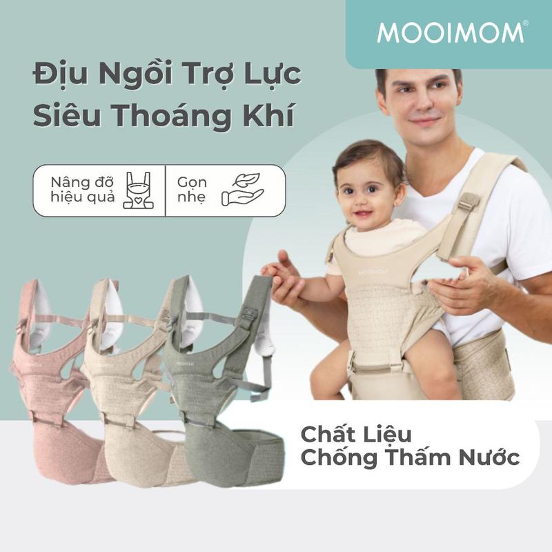 MOOIMOM Địu Ngồi Em Bé Siêu Thoáng Khí