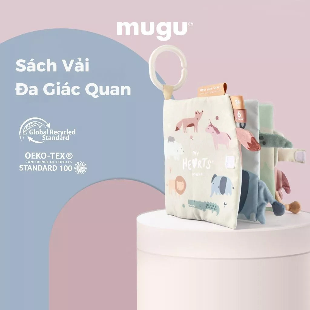 MUGU Sách Vải Kích Thích Đa Giác Quan