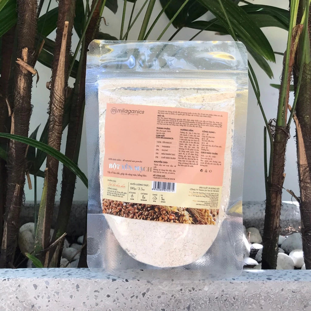 Milaganics Bột Yến Mạch Ngăn Ngừa Lão Hóa & Mụn 100g